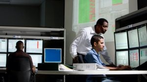 two employees at the Applied Physics Laboratory