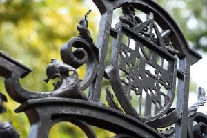 gate detail from Homewood campus