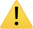 yellow triangle with a exclamation point in the middle